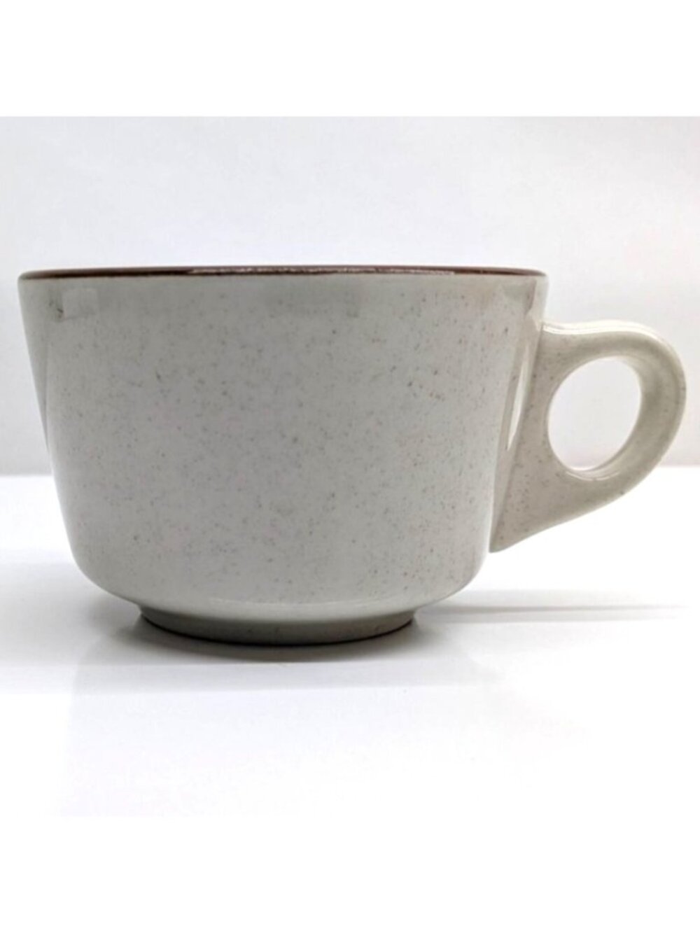 Syracuse China Speckled Ceramic Coffee Cup Mug Brown Trim Collectible Mug Vintag